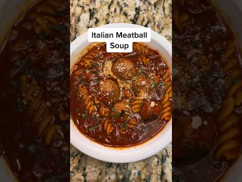 Italian Meatball Soup #shorts #easyrecipe #soup