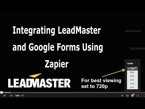 Integrating LeadMaster and Google Forms Using Zapier