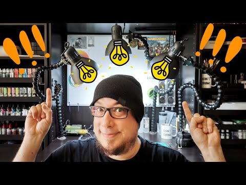 My new crazy workbench lights: Adam Savage’s Lamp