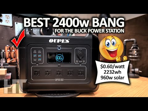 Oupes 2400w LiFePO4 Power Station Off Grid Solar Generator Review