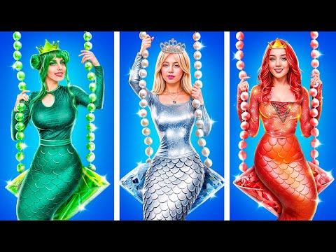 Secret Mermaid Hideout! Emerald vs Ruby vs Diamond Girls Showdown!