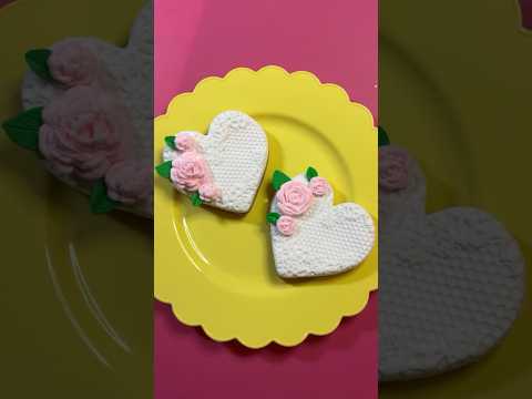 Let’s Fake Bake Heart shaped Lace & Flower Cookies for Mother’s Day!