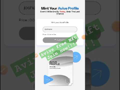 Get Avive freeNFT #viral #viralvideo #satoshi #avivenft #avivemining #funny #money #freenfts #shorts