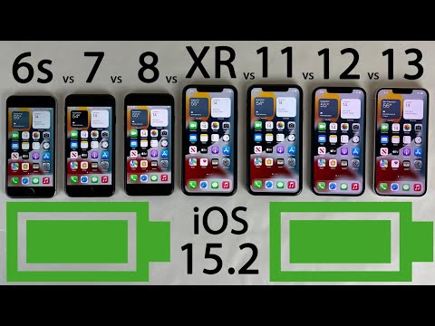 iPhone 13 vs 12 vs 11 vs XR vs 8 vs 7 vs 6s BATTERY Test on iOS 15.2