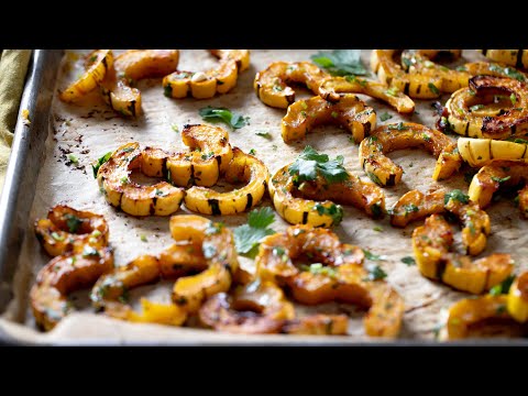 Baked Masala Delicata Squash