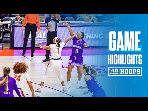 Washington at Illinois | HIGHLIGHTS | Big Ten Women's Basketball | 12/31/2024