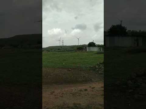 Living in this 🏠 Place Is Like Heaven👀 beautiful✨ Din M hi Raat ho gai ☁️ #windmill  #nature #clouds