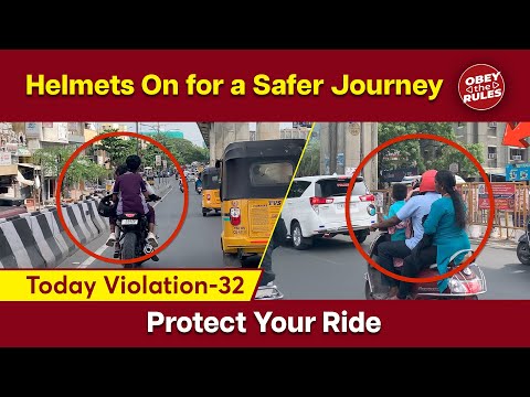 TODAY VIOLATION 32 | Protect Your Ride : Helmets On for a Safer Journey | #obeytherules #otr