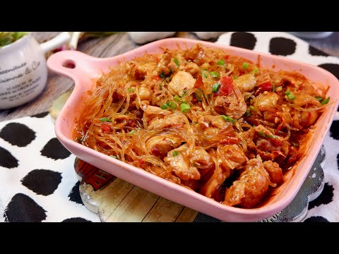 Mix & Steam for 8 Mins! Spicy Chicken with Glass Noodles 蒸辣鸡粉丝 Chinese Weekday Lunch / Dinner Recipe