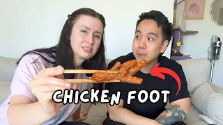 White Girl tries Asian Food for the FIRST TIME