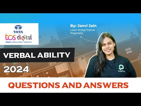 TCS Digital Verbal Ability Questions and Answers 2024