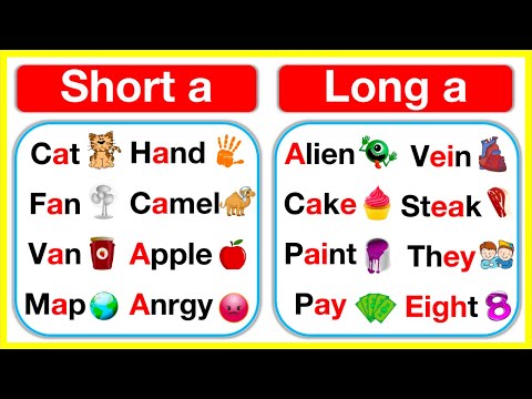 Vowel A rules 🤔 Short A & Long A vowel sounds | Learn with examples