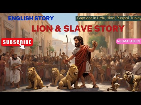 English story Of Lion & poor slave💫|Friendship story| animal English story #storyinenglishforkids