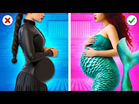 Pregnant Wednesday VS Pregnant Mermaid in Jail! Funny Situations & Genius Hacks by Zoom GO!