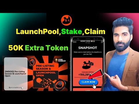 Money Dogs LaunchPool | Money dogs token stake and claim | airdrop listing date #aqibntv