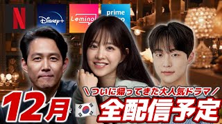 【配信予定】１年の締めくくりも韓ドラ🇰🇷🎄ヒューマンに時代劇❤️‍🔥12月に日本で見れる新作＆旧作【Netflix/Disney＋/Amazonプライム…】