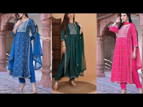 2024 💥 लेटेस्ट 🌸 नाइरा 🌺 कट 👗 कुर्ती 🎊 डिजाइन🌸 naira style kurti with pant | #naira  #kurtidesign