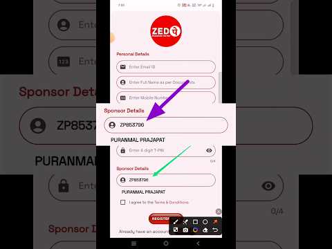 Zed Pay Sponsor ID kya hai | Zed Pay sponsor id me kya Dale | #ZpersponsorID