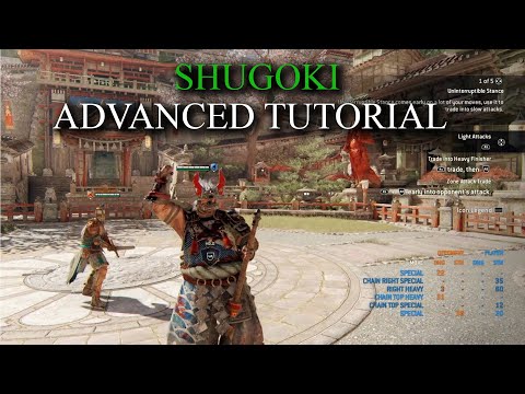 For Honor SHUGOKI guide | Advanced Tutorial | How to play as SHUGOKI