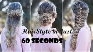 60 Second Hair Style | Hair Style Girls | Hair Style Girls Simple and Easy | Hair Cutting for Girls