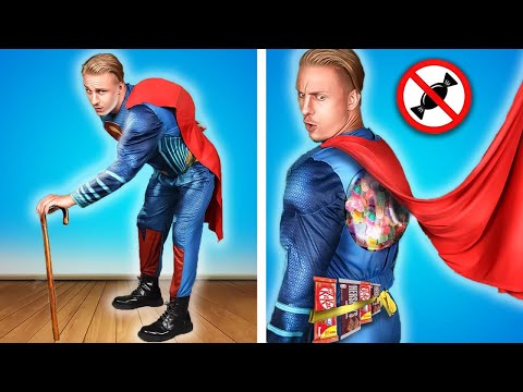 Genius Ways Superheroes Sneak Candy Into Class! Food Sneaking Hacks by Crafty Panda GO!