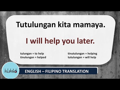 Tagalog Phrases using Words with Suffix -AN (Learn Tagalog) Part 3