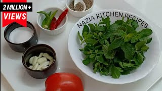 Pudine Chatni Recipe| Pudina Chutney Recipe| Mint Chutney|Hari Chatni|Pudine Ki Chutney For Ramzan