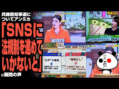 【言論統制】兵庫県知事選についてアンミカ氏「SNSに法規制を進めていかないと」に疑問の声