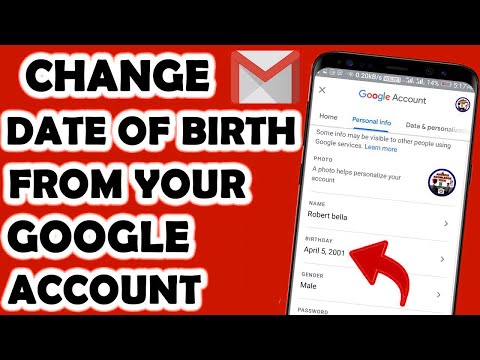 How to change your birthdate on Gmail