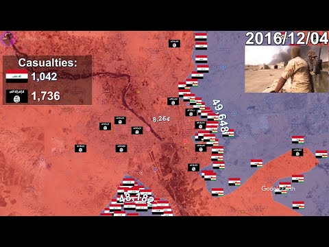 Battle of Mosul in 1 minute using Google Earth