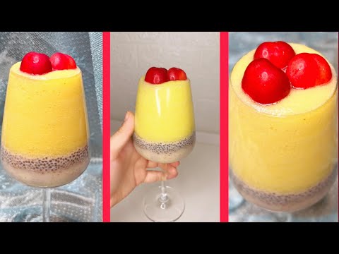 Famous cool and delicious dessert | Trust me, it tastes great | pineapple 🍍 and cherry 🍒 dessert