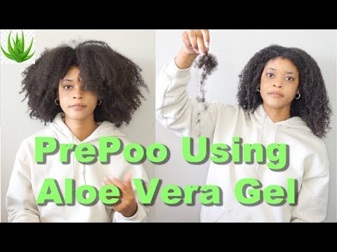 PrePoo Using Aloe Vera Gel on 3C 4A Natural Hair