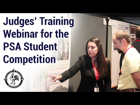 Judges' Training Webinar: PSA Student Competition