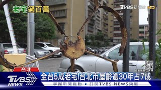 全台逾30年老宅達51.1％ 台北市占比最高達7成｜十點不一樣20230316@TVBSNEWS01