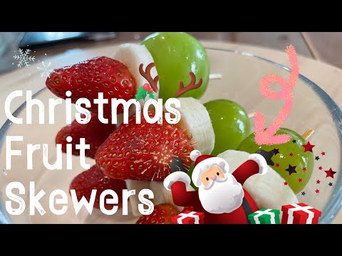 【ENG】 Christmas Santa Fruit Skewers #cookingvideo #merrychristmas