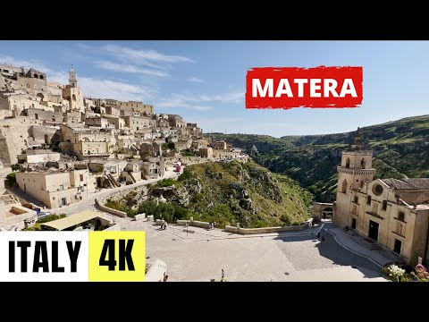 BASILICATA, ITALY 🇮🇹 [4K] Matera — Italy's Cave City — 1 HOUR Walking Tour