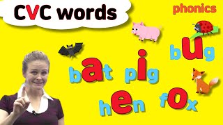 CVC words | a e i o u | Short Vowel Sounds | Phonics