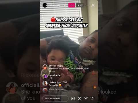 Finesse2tymes gets big surprise from daughter #finesse #daddy #surprise #babygirl