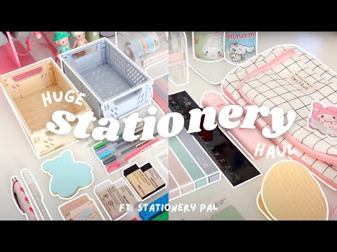 🖇️ stationery haul ft. stationery pal | aesthetic unboxing, reorganizing, + g*veaway (closed) ✩‧₊˚