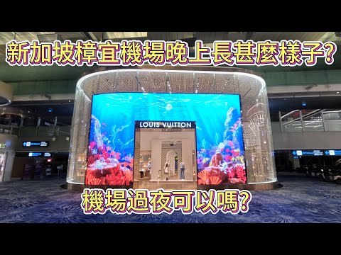 新加坡樟宜機場過夜/樟宜機場晚上長甚麼樣子?