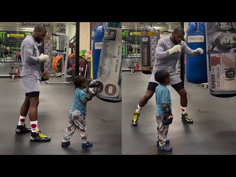 Floyd Mayweather TEACHING the ART of Boxing to his Baby Grandson Kjmeezy Mayweather