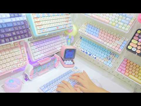 【ASMR】8 Best Sounding Keyboards (No talking)  Keyboard Sounds 1.5Hr　お気に入りの8種類のキーボードの音　1.5時間【作業用】