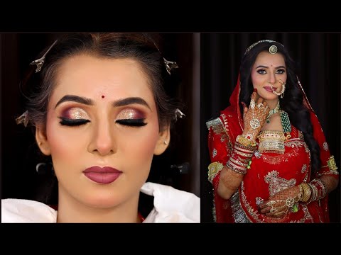 Rajputi Bridal Makeup step by step Tutorial Hindi | Rajasthani Makeup Look | Bridal Makeup Tutorial