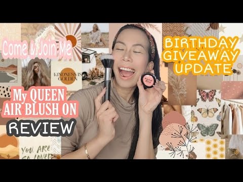 🔴FABULASHQUEEN AIR BLUSH ON REVIEW || MY BIRTHDAY GIVEAWAY UPDATE