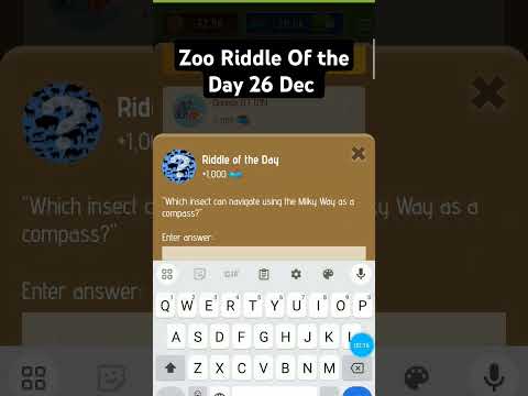 Zoo riddle of the Day code | riddle of the Day Zoo 26 Dec | riddle of the Day today  #zooairdrop