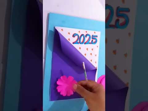 New year card making #newyearcardmaking #handmadecard #shortvideo #shortsfeed #shorts #youtubeshorts