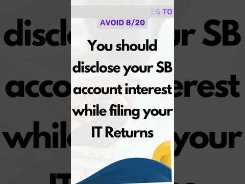 Income tax mistakes 8/20 | Not declaring SB Interest #taxfiling #taxtips #taxconsultant #incometax