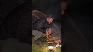 SOUNDS OF CAMPING - EPISODE THREE - SOLO CAMPING IN THE RAIN WITH A RELAXING CAMPFIRE