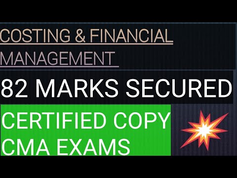 82 Marks Cost & Fm CMA INTER CERTIFIED COPY