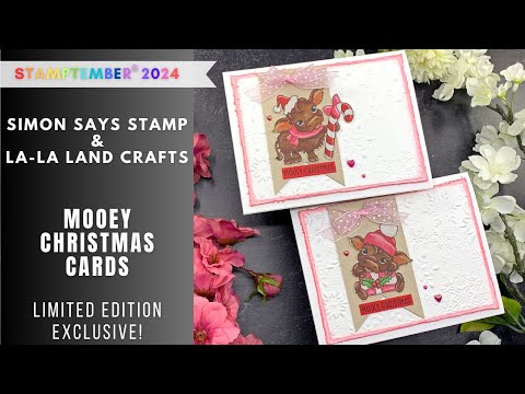 STAMPTEMBER La-La Land Crafts | Mooey Christmas Cards